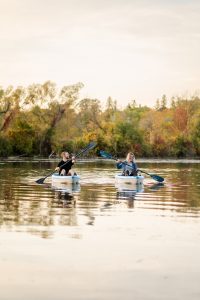 Couple kayaking